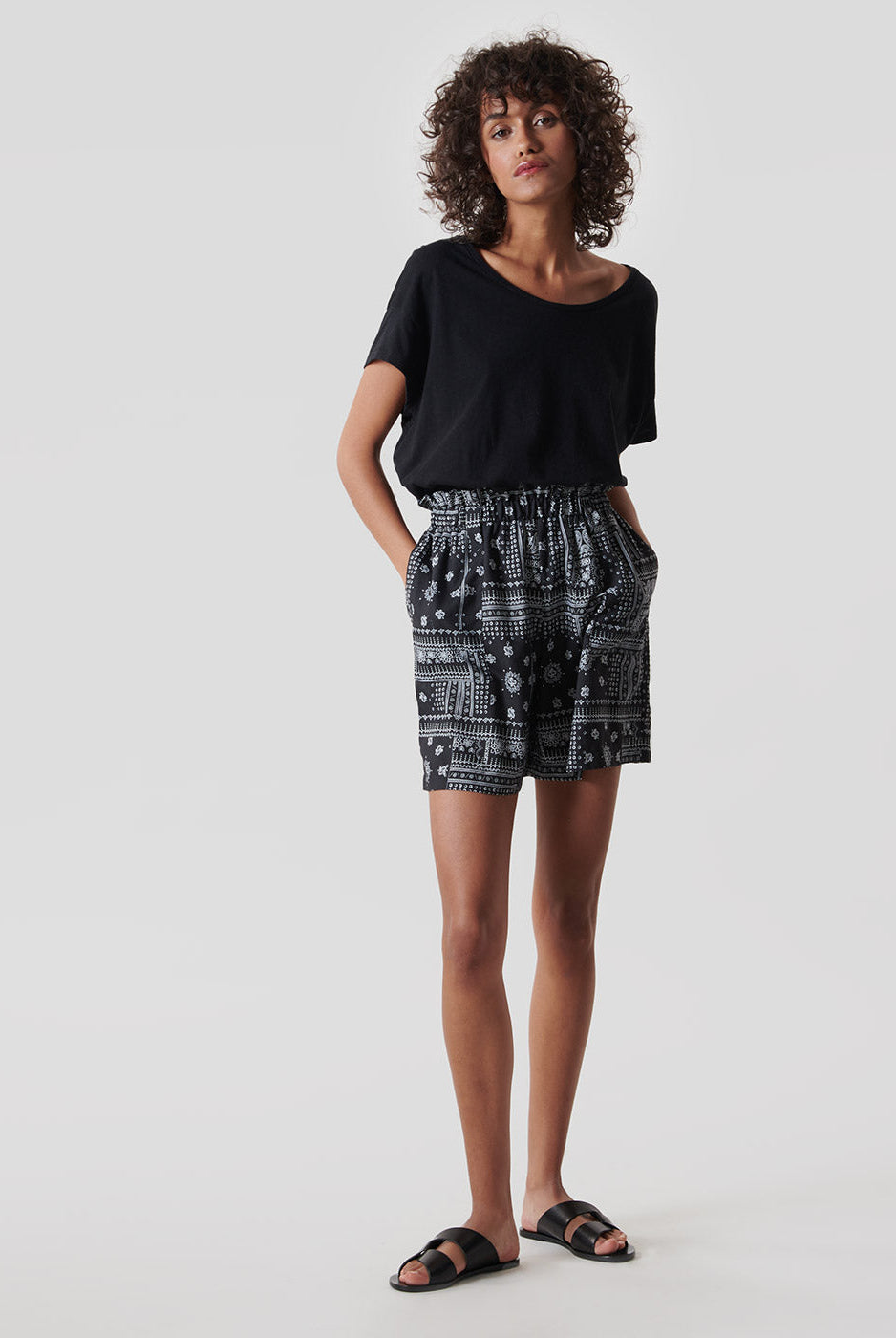 Short Mahara Bandana Noir Blanc - Jeanne Vouland