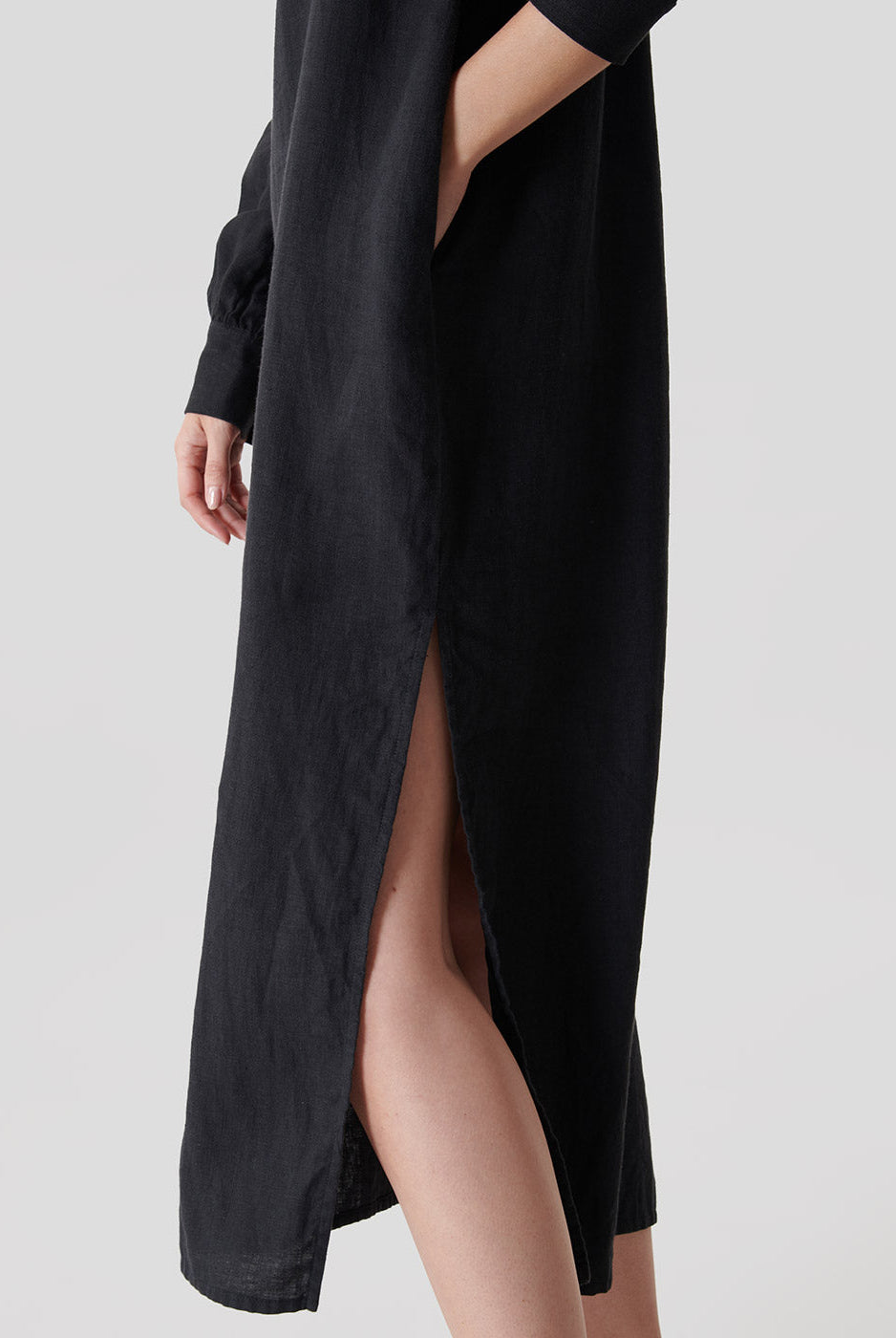 Robe Hadya Lin Noir - Jeanne Vouland