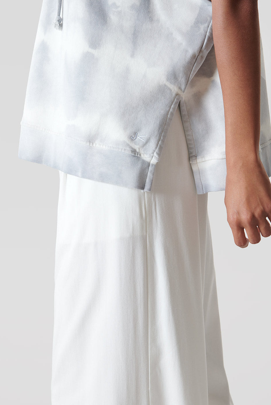 Hoodie Gunt Sans Manches Tie and Dye Gris - Jeanne Vouland