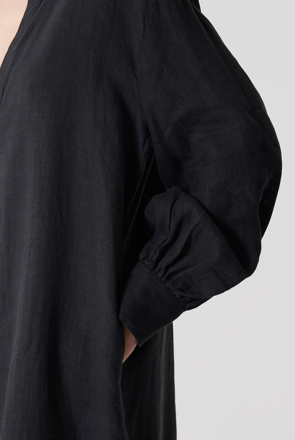 Robe Hadya Lin Noir - Jeanne Vouland