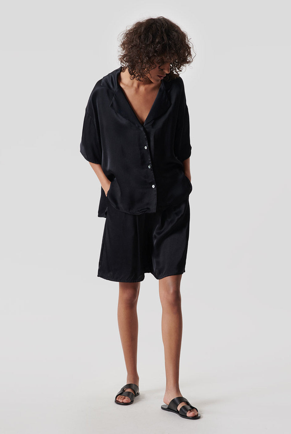 Bermuda Hero Satin Noir - Jeanne Vouland