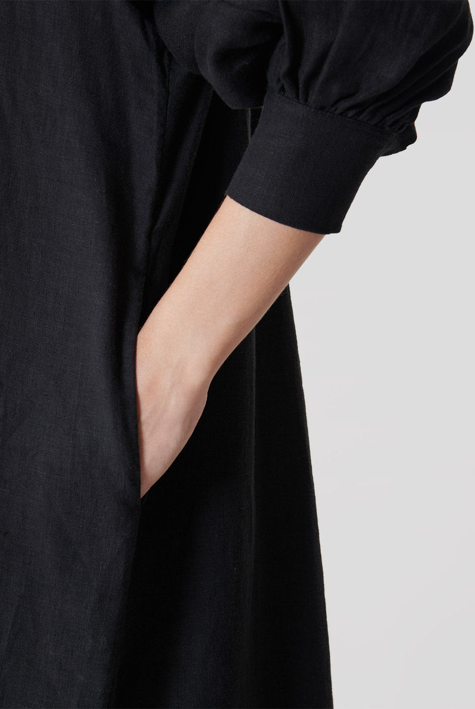 Robe Hadya Lin Noir - Jeanne Vouland