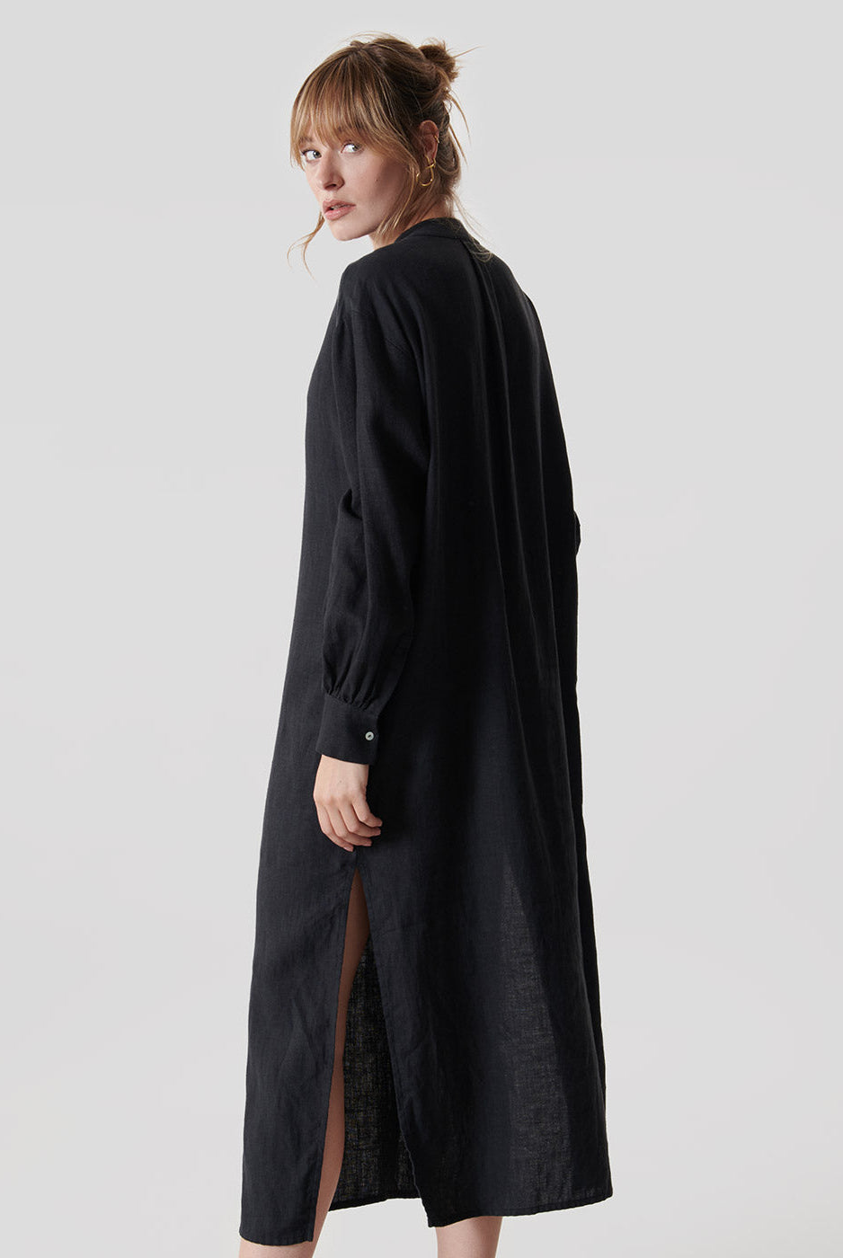 Robe Hadya Lin Noir - Jeanne Vouland