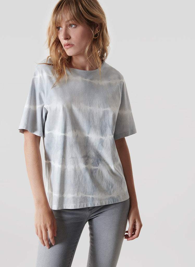 Tee-shirt Haz Coton Tie and Dye Gris Blanc - Jeanne Vouland