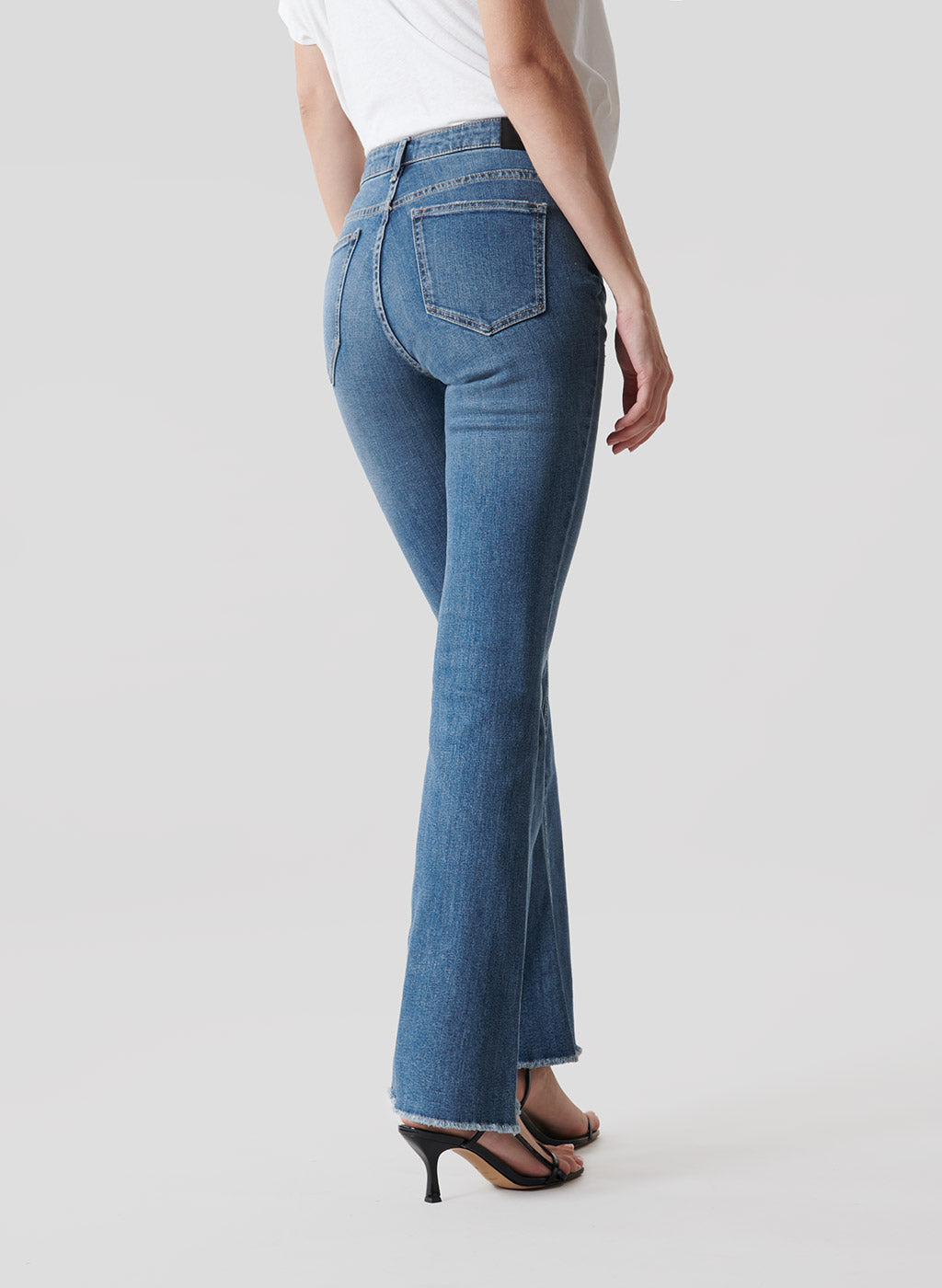 Jean Faden Flare Coton Bleu - Jeanne Vouland