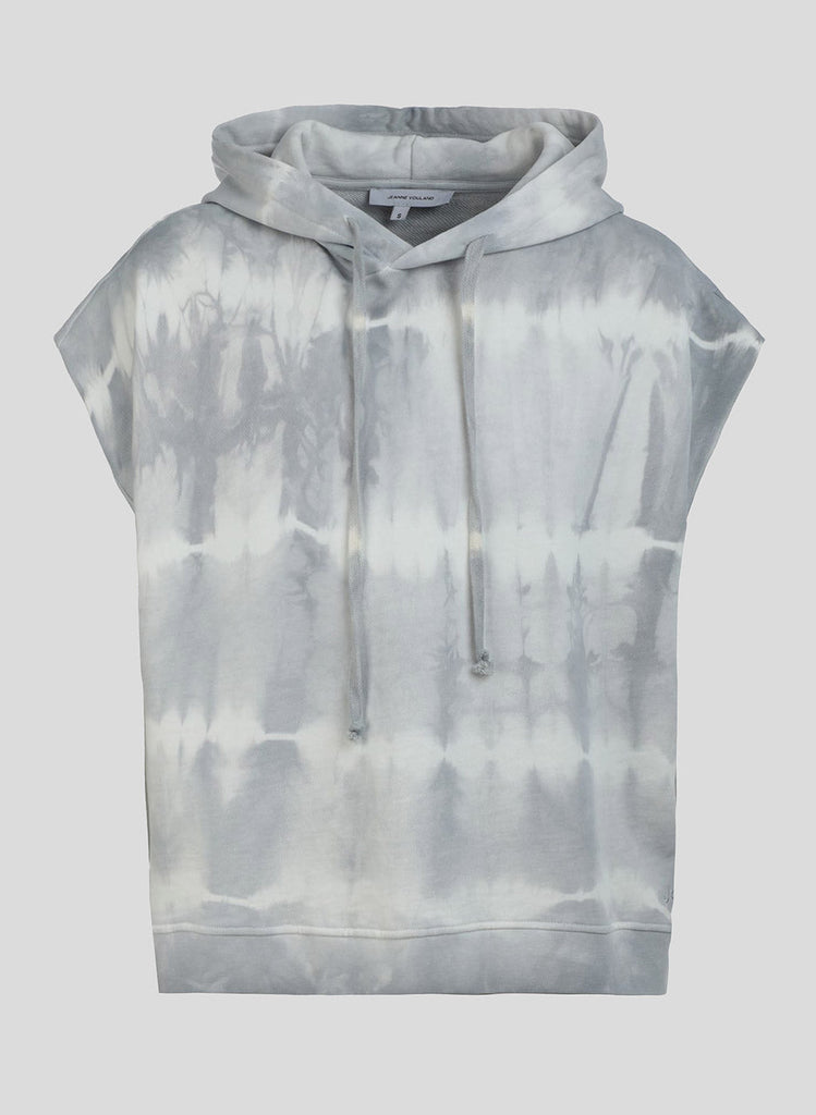 Hoodie Gunt Sans Manches Tie and Dye Gris - Jeanne Vouland